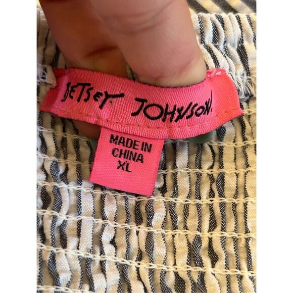 Betsy Johnson Seersucker Striped Mini Fit & Flare Halter Dress size XL Beach Swi - Picture 3 of 7